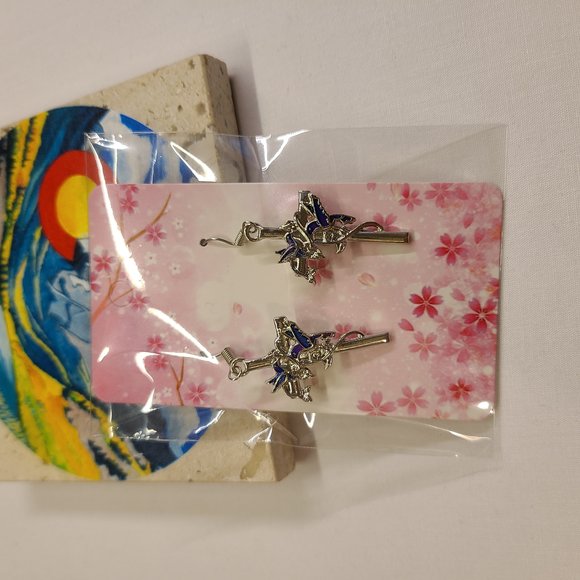 HUMMINGBIRD CROSS EARRINGS - Picture 2 of 2